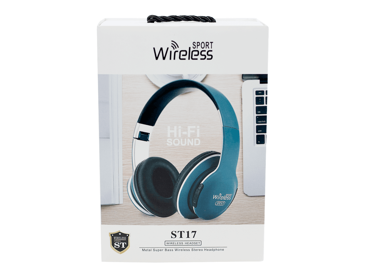 Słuchawki bezprzewodowe Bluetooth Headset ST17 niebieskie (blister)