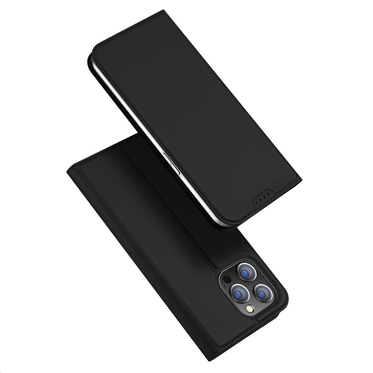 Etui z klapką i portfelem Dux Ducis Skin Pro do iPhone 15 Plus - czarne