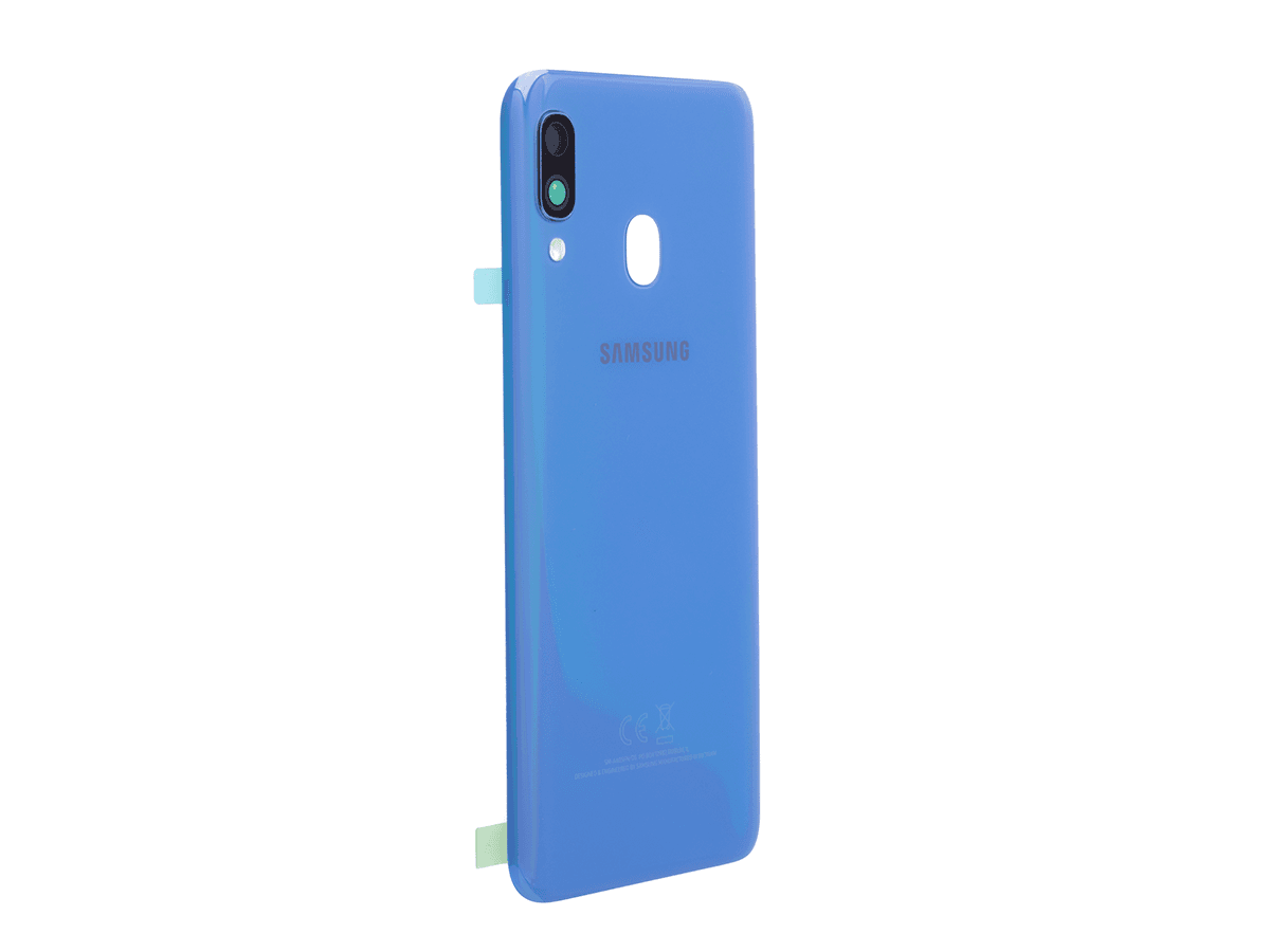Klapka baterii Samsung SM-A405 Galaxy A40 niebieska + szkiełko aparatu