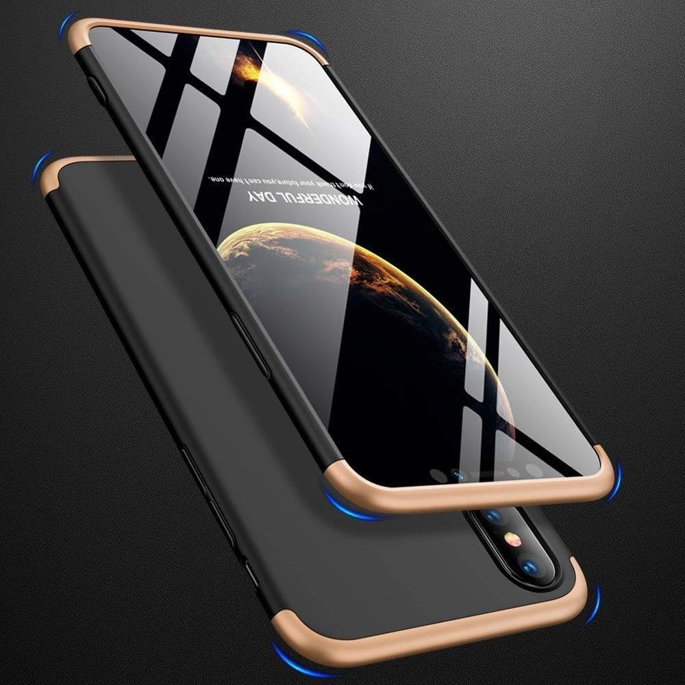 Etui 360 na całą obudowę przód + tył iPhone SE / 5S / 5 czarno-złoty