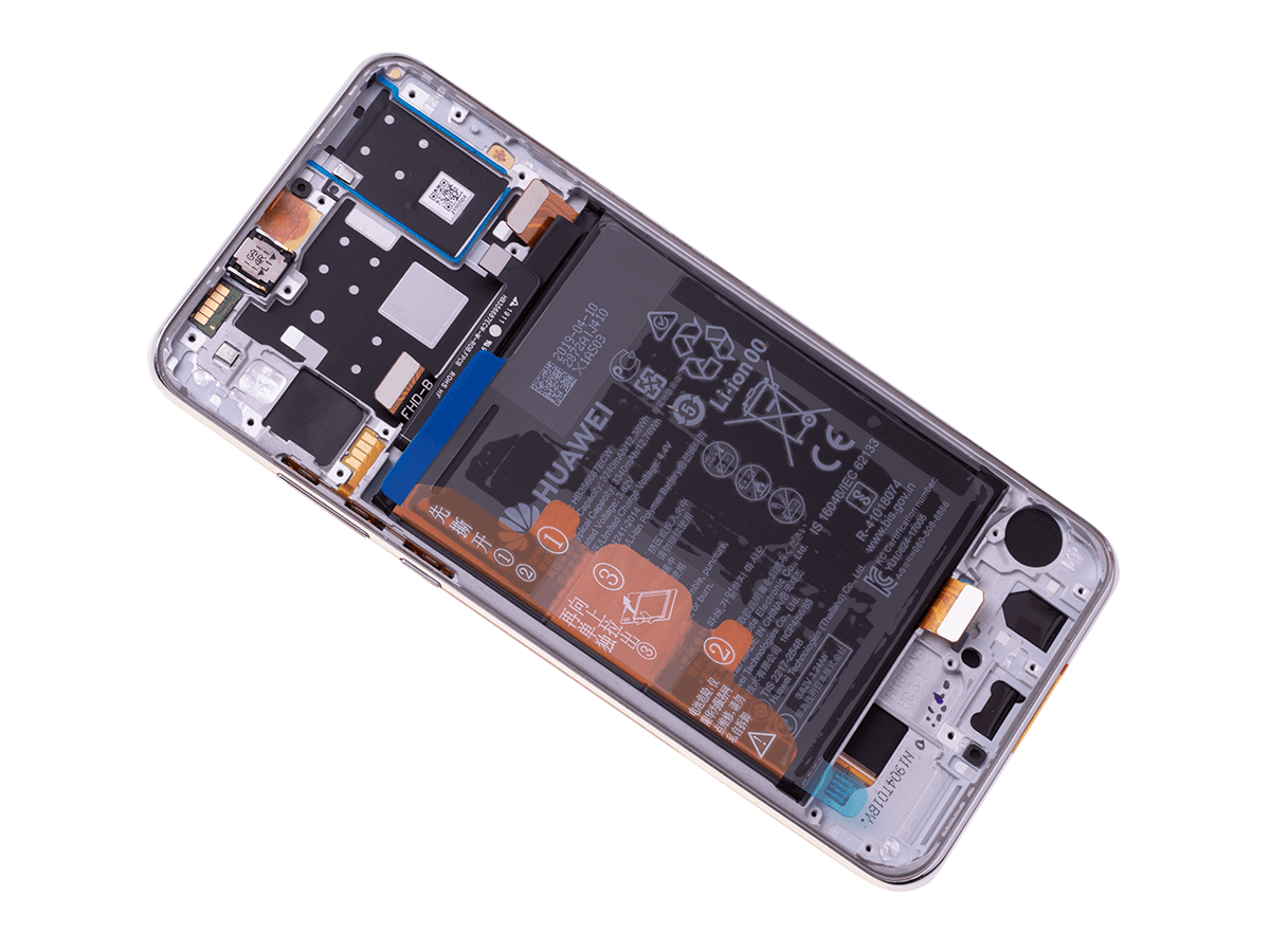 Oryginalny Wyświetlacz LCD + Ekran dotykowy + Bateria Huawei P30 Lite (2019) MAR-LX1A - biały