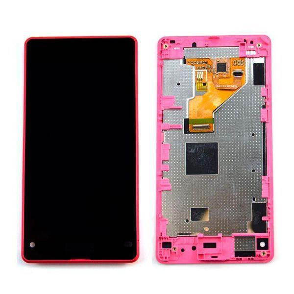 LCD + touch screen Sony Z1 Compact + frame pink