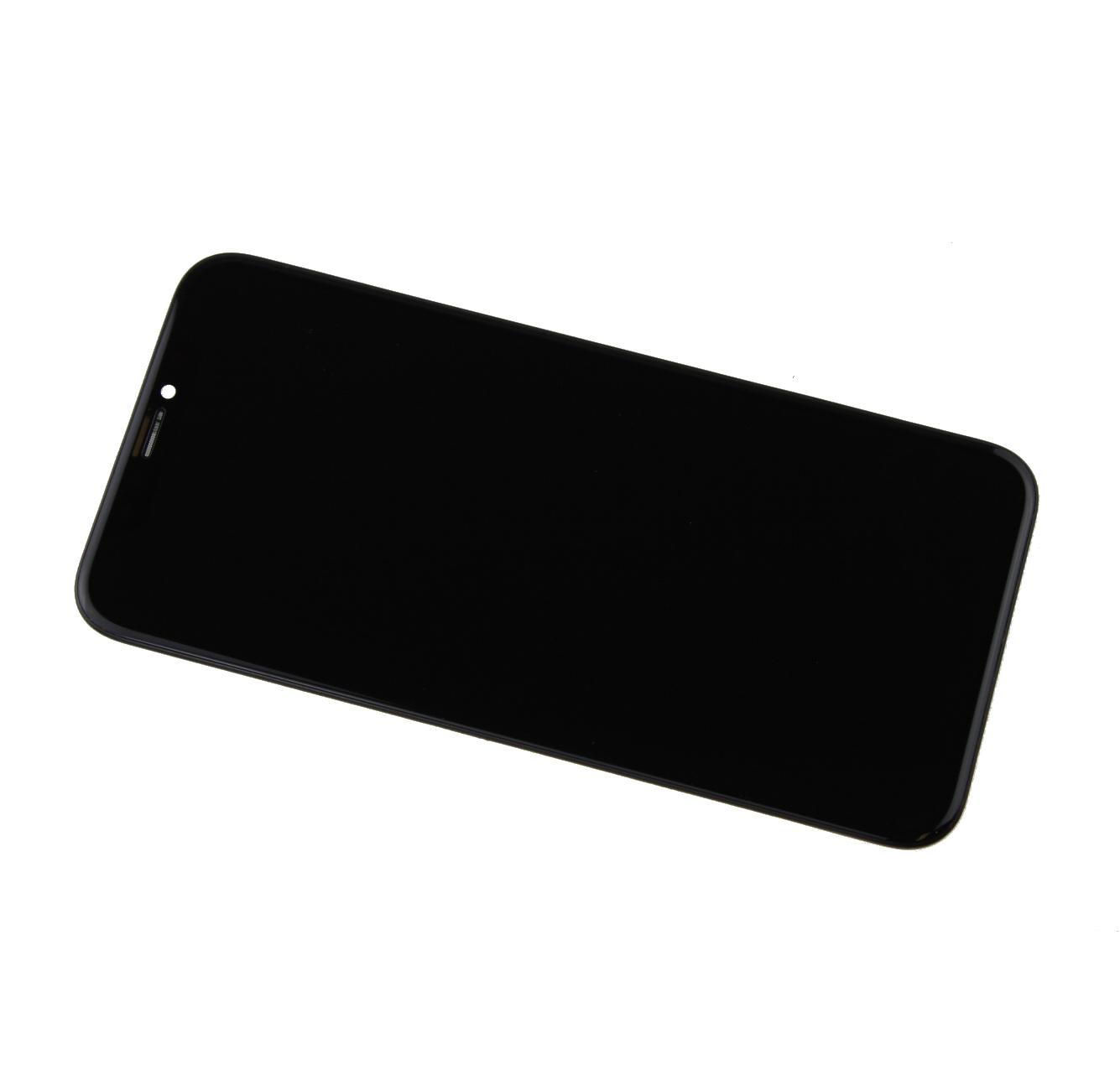 Oryginalny Wyświetlacz LCD + Ekran dotykowy iPhone Xs (4 bit) czarny (Wymieniona szyba)