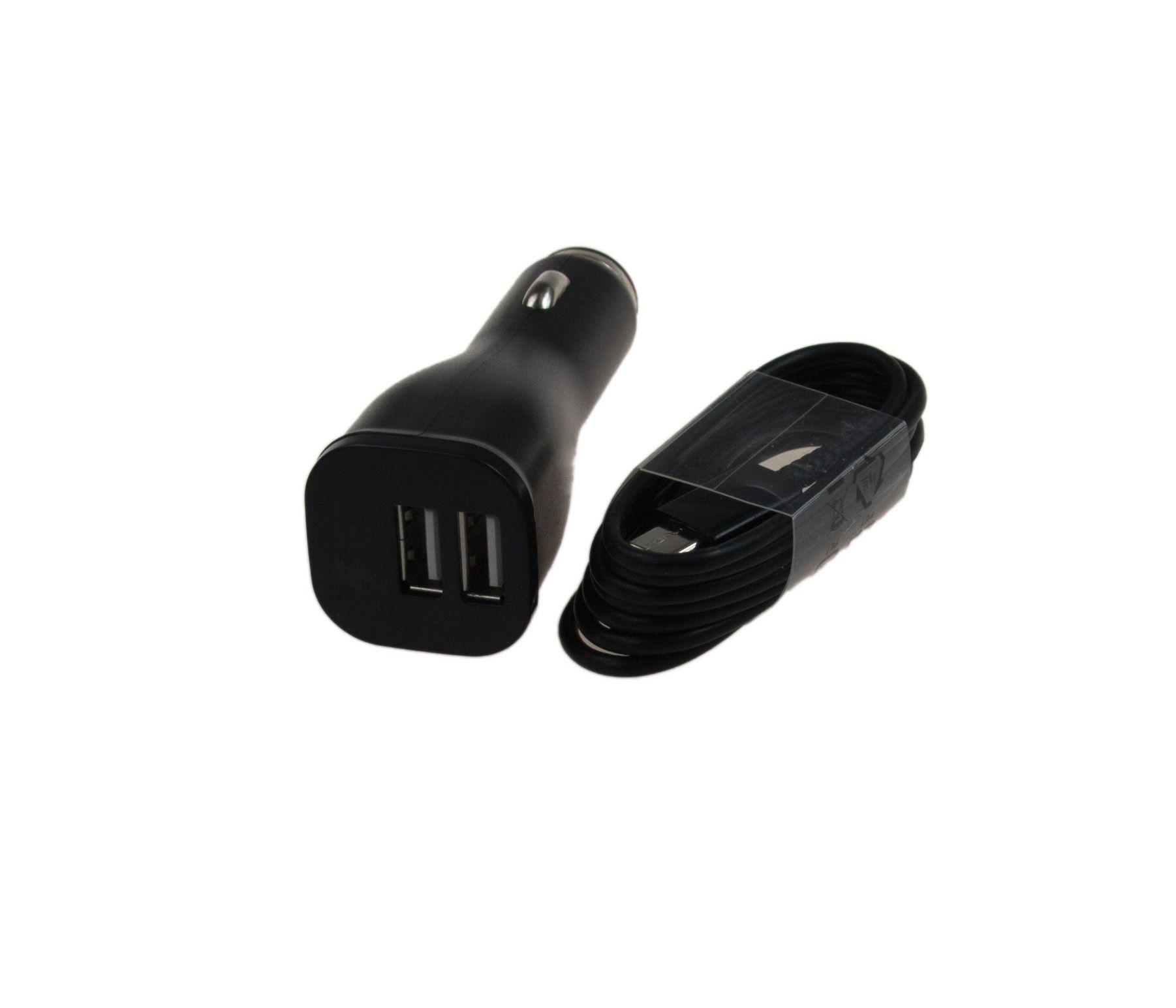 Ładowarka samochodowa Samsung 2x USB+ kabel micro USB (blister)