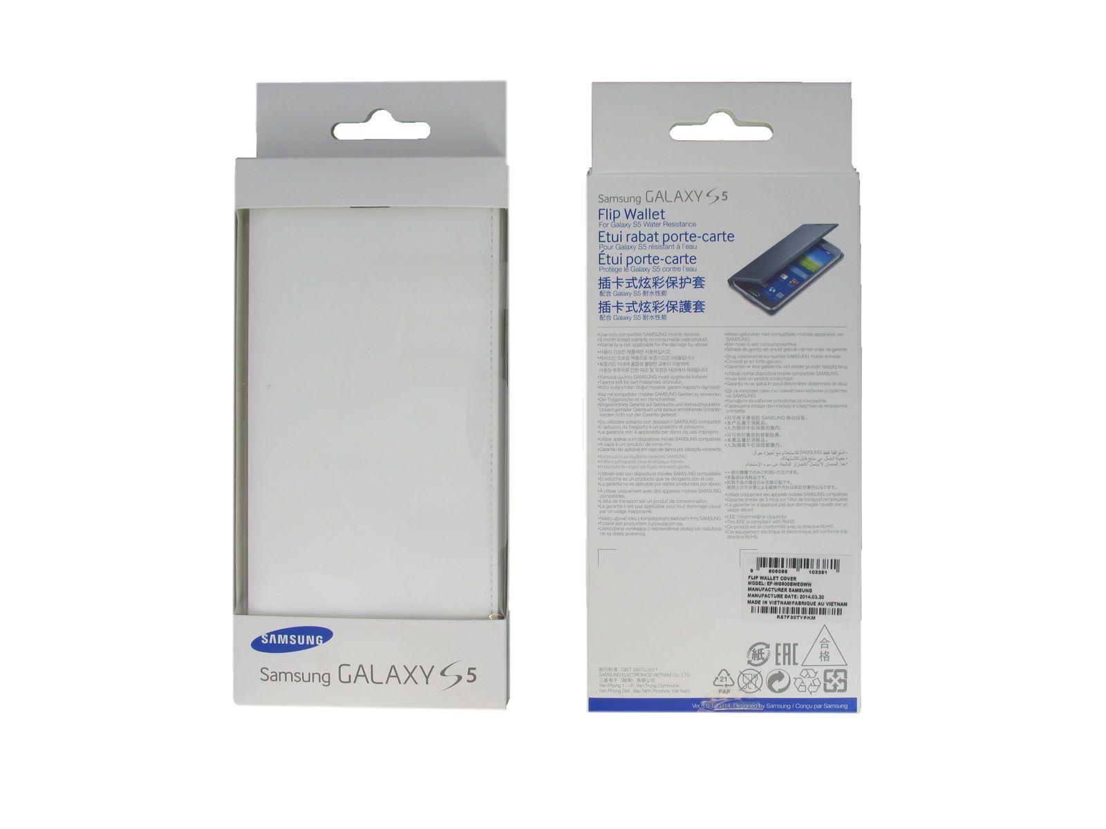 Oryginalne etui z klapką Samsung G900 S5 EF-WG900BWE