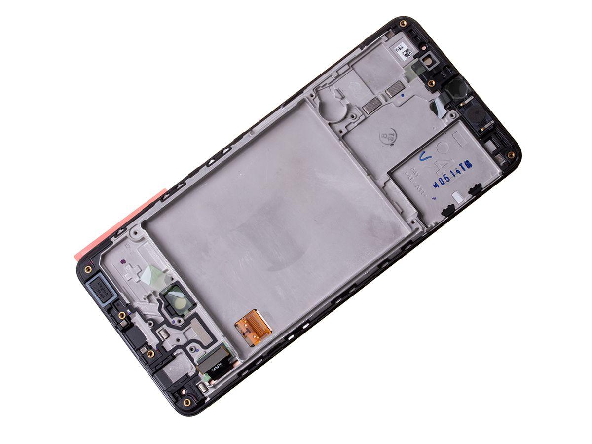 Oryginalny Wyświetlacz LCD + Ekran dotykowy Samsung SM-A415 Galaxy A41 - czarny