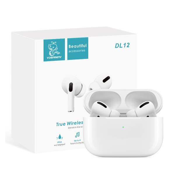 Denmen Słuchawki bezprzewodowe DL12 TWS BT 5.0 białe