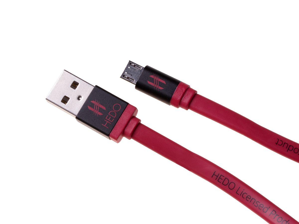 KABEL MICRO USB HEDO UNIWERSALNY - CZERWONY Fast charge (ORYGINALNY)