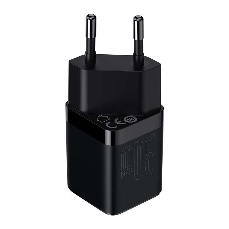 Baseus Ładowarka sieciowa GaN3 USB-C 30W czarna