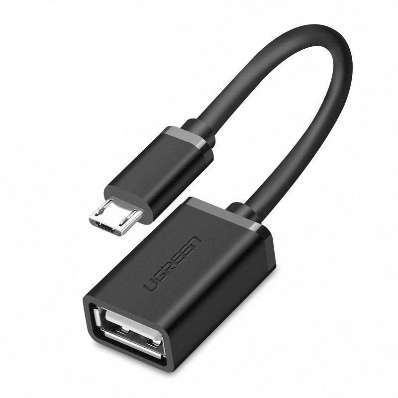 Ugreen USB (female) - micro USB (male) OTG cable adapter 15 cm USB 2.0 480 Mbps black (US133 10396)