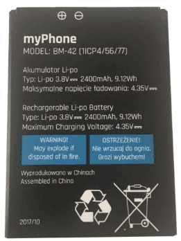 Oryginalna Bateria BM-42 myPhone Q-SMART III 2400 mAh